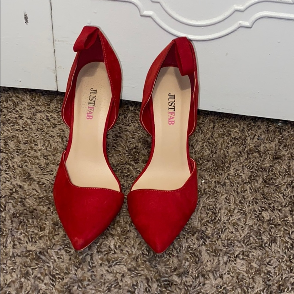 Red Suede Heels